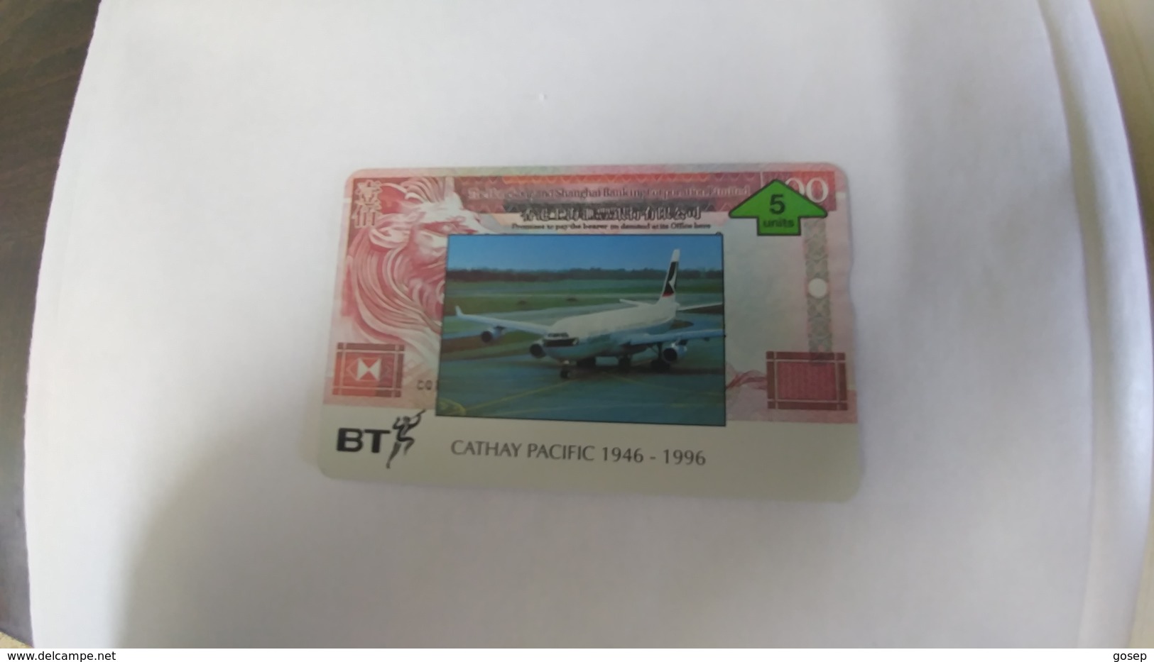 United Kingdom(btg744)cathay Pacific(2)(5units)(605f)tirage1.000mint1card Prepiad Free(price Card Cataloge10.00£ - Avions