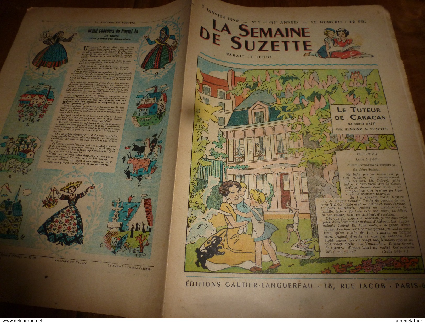 1950  LSDS  (La Semaine De Suzette) Calendrier 1793; Film JEANNE D'ARC; En Oubangui-Chari; Etc - La Semaine De Suzette