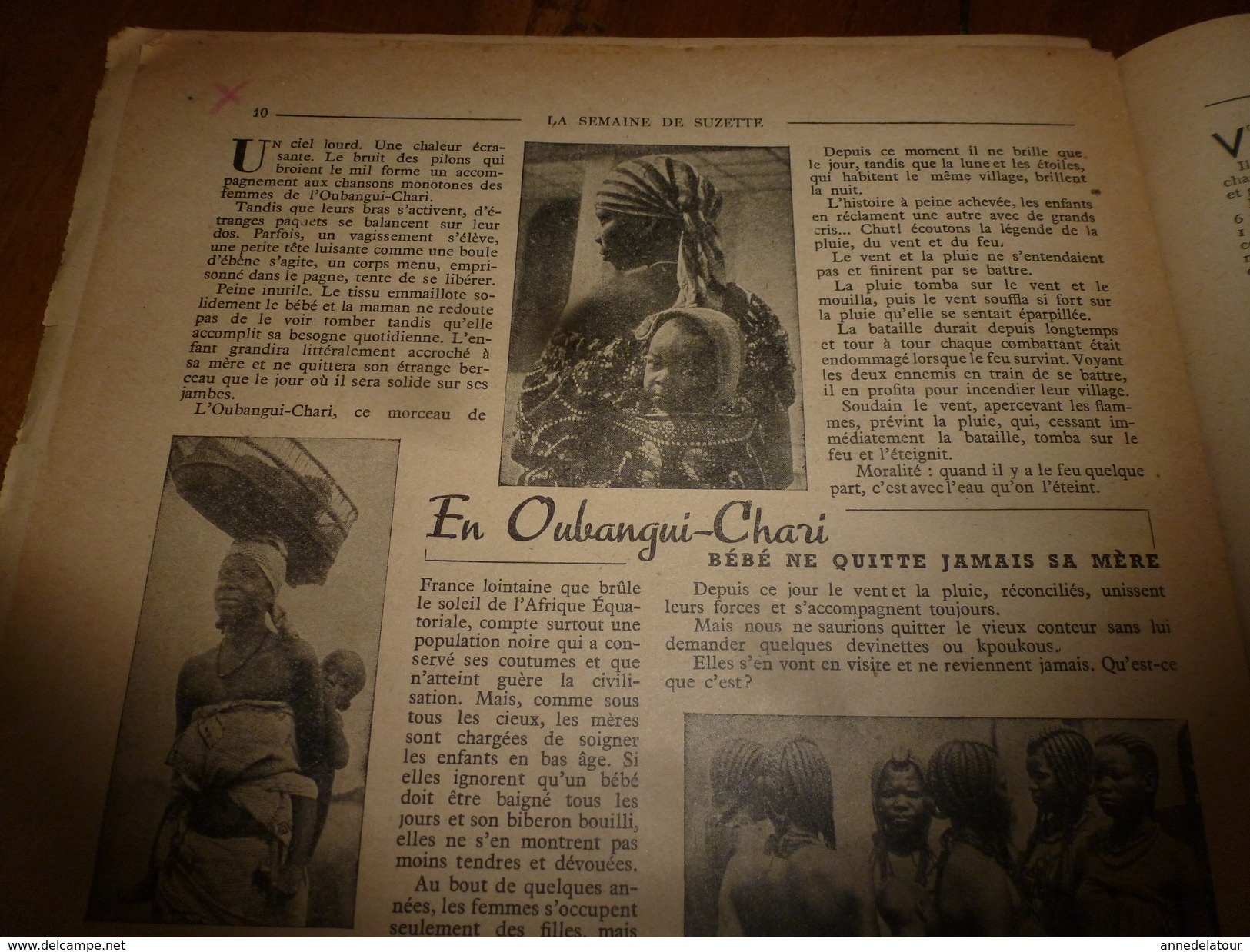 1950  LSDS  (La Semaine de Suzette) Calendrier 1793; Film JEANNE d'ARC; En Oubangui-Chari; etc