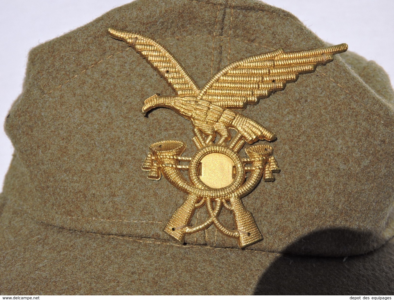 ITALIE : BELLE ANCIENNE CASQUETTE INFANTERIE ALPINE OFFICIER  - ETAT NEUF