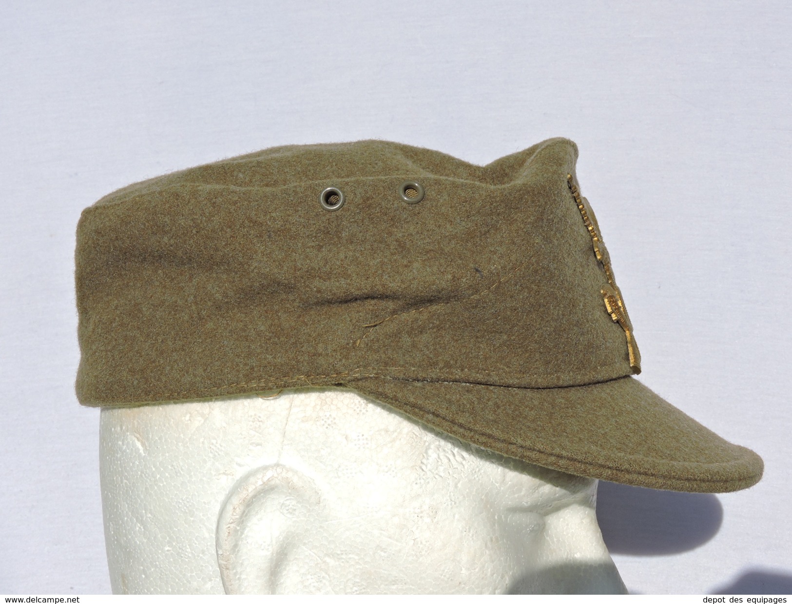 ITALIE : BELLE ANCIENNE CASQUETTE INFANTERIE ALPINE OFFICIER  - ETAT NEUF