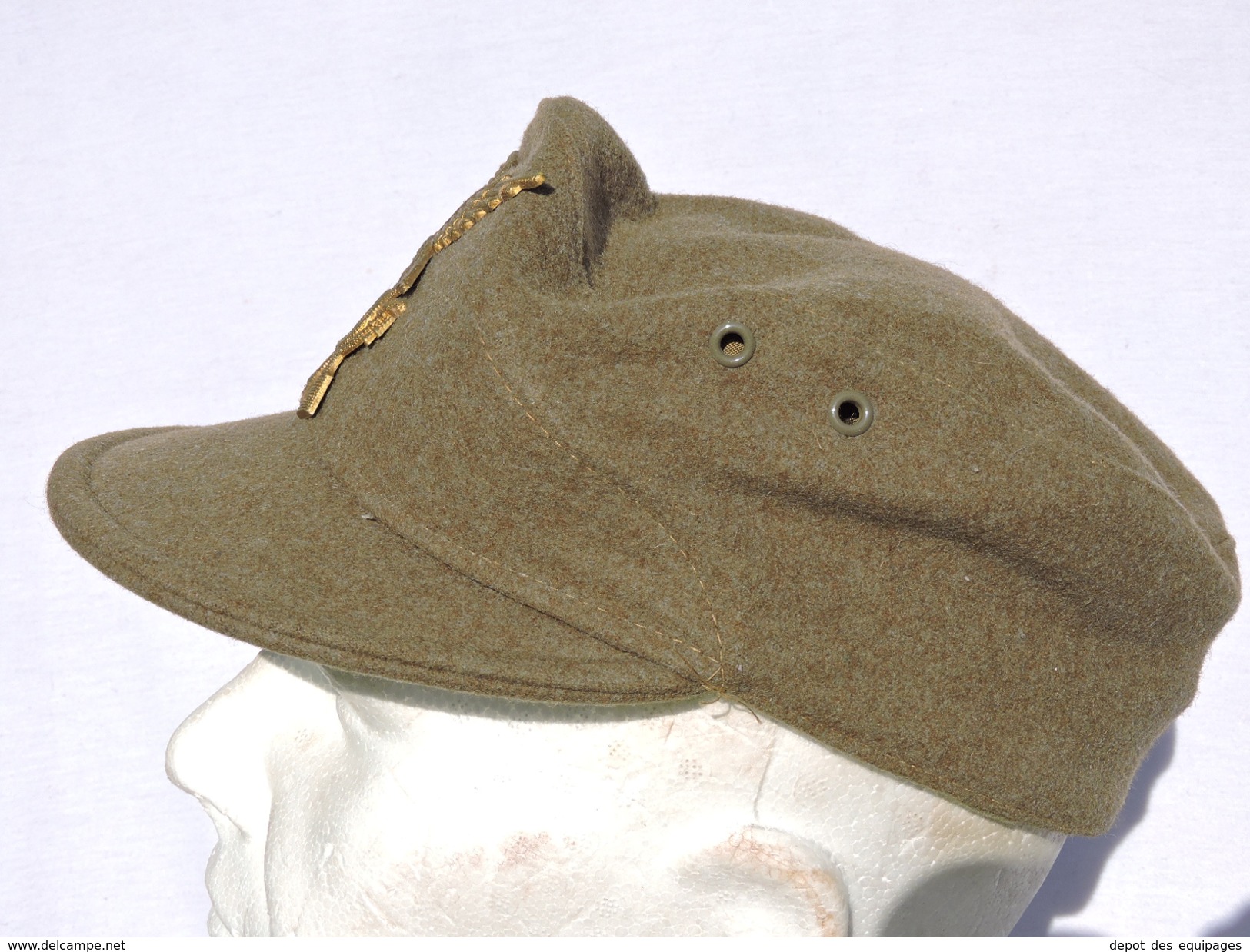 ITALIE : BELLE ANCIENNE CASQUETTE INFANTERIE ALPINE OFFICIER  - ETAT NEUF