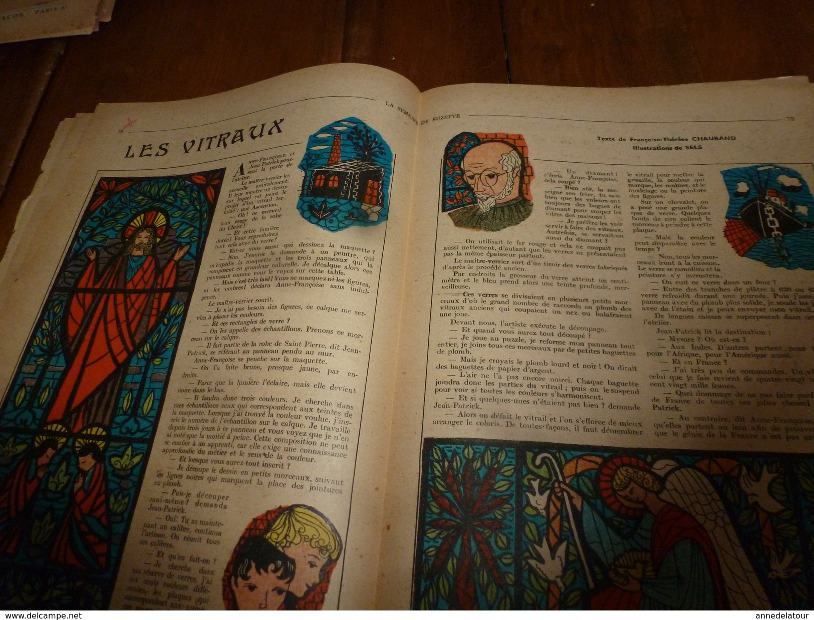 1950  LSDS  (La Semaine De Suzette) Les écoles Anglaises à Birmingham, London, Etc ; Les VITRAUX ; Etc - La Semaine De Suzette