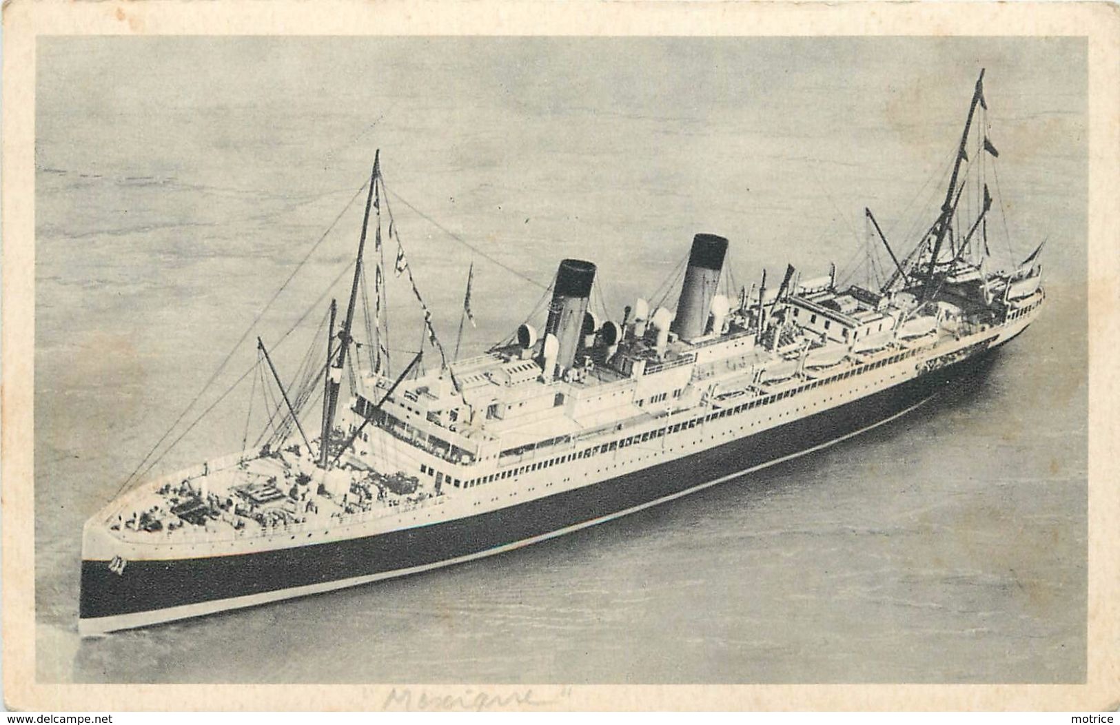 COMPAGNIE GÉNÉRALE TRANSATLANTIQUE - Linea Francesa, SS Mexique. - Piroscafi