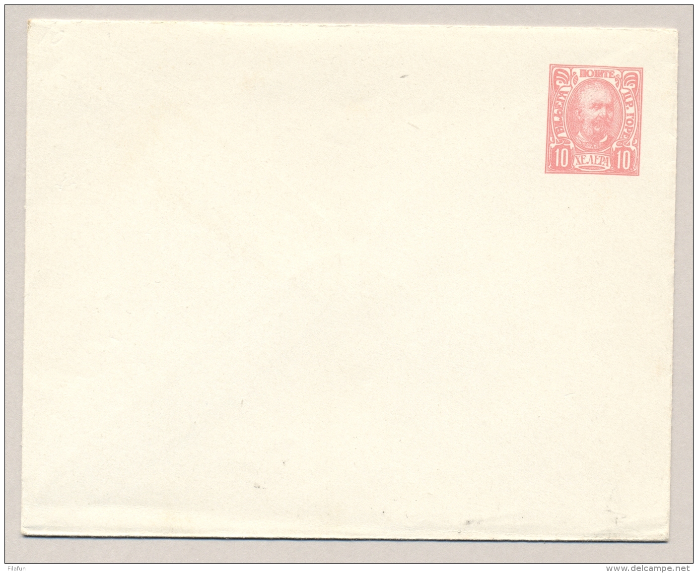 Montenegro - 1902 - 10 H Pre-printed Cover - Not Used - Montenegro