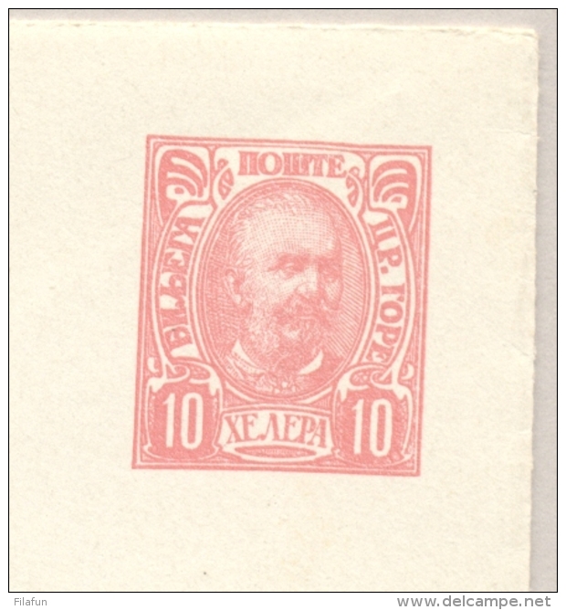 Montenegro - 1902 - 10 H Pre-printed Cover - Not Used - Montenegro