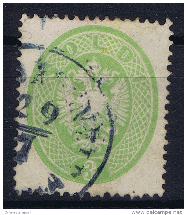 Austria: Lombardei Venetien Mi 15  Obl./Gestempelt/used  1863  Blaustempel - Gebraucht