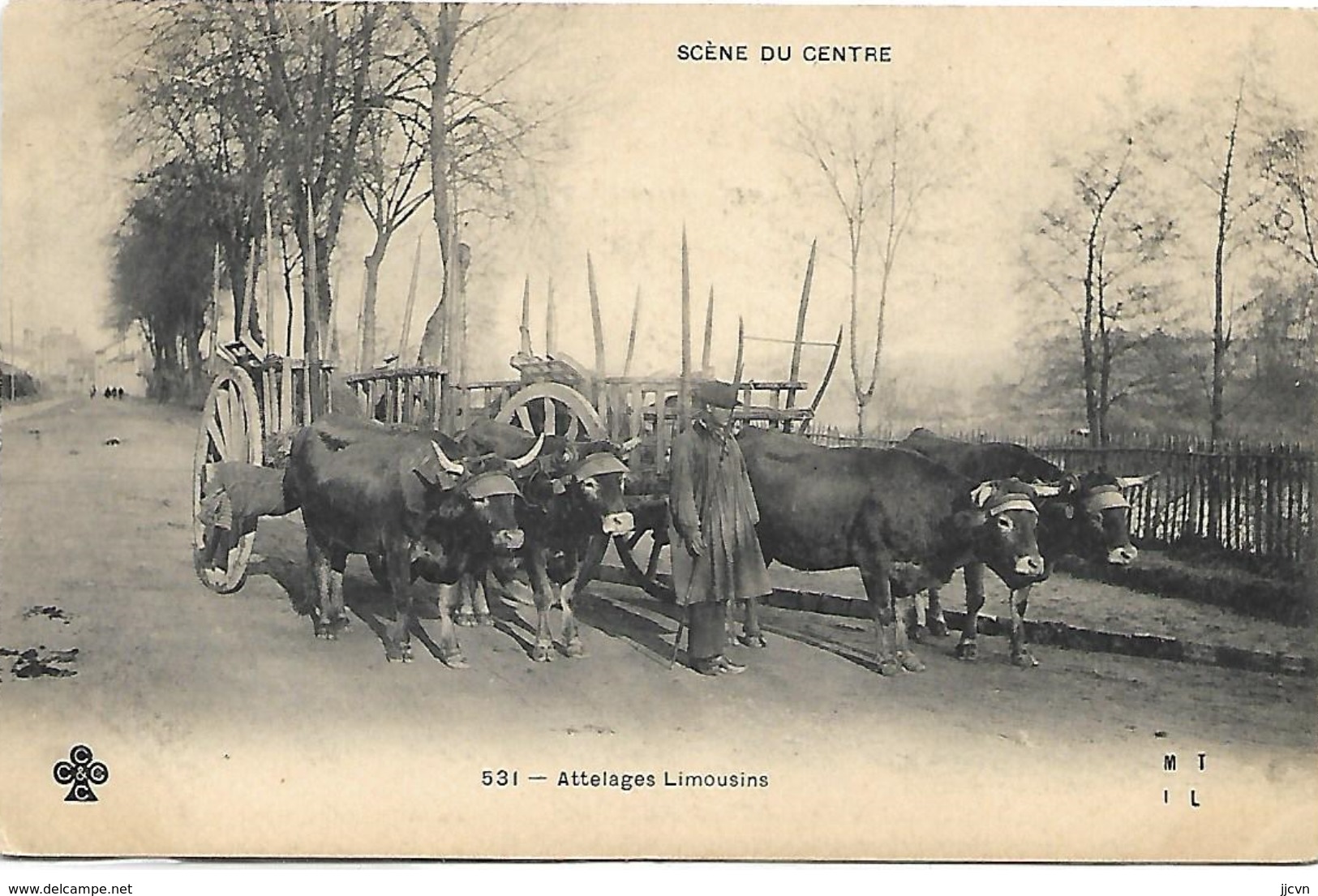 Haute Vienne - Types Limousins - Scène Du Centre - Attelages Limousins - Autres & Non Classés