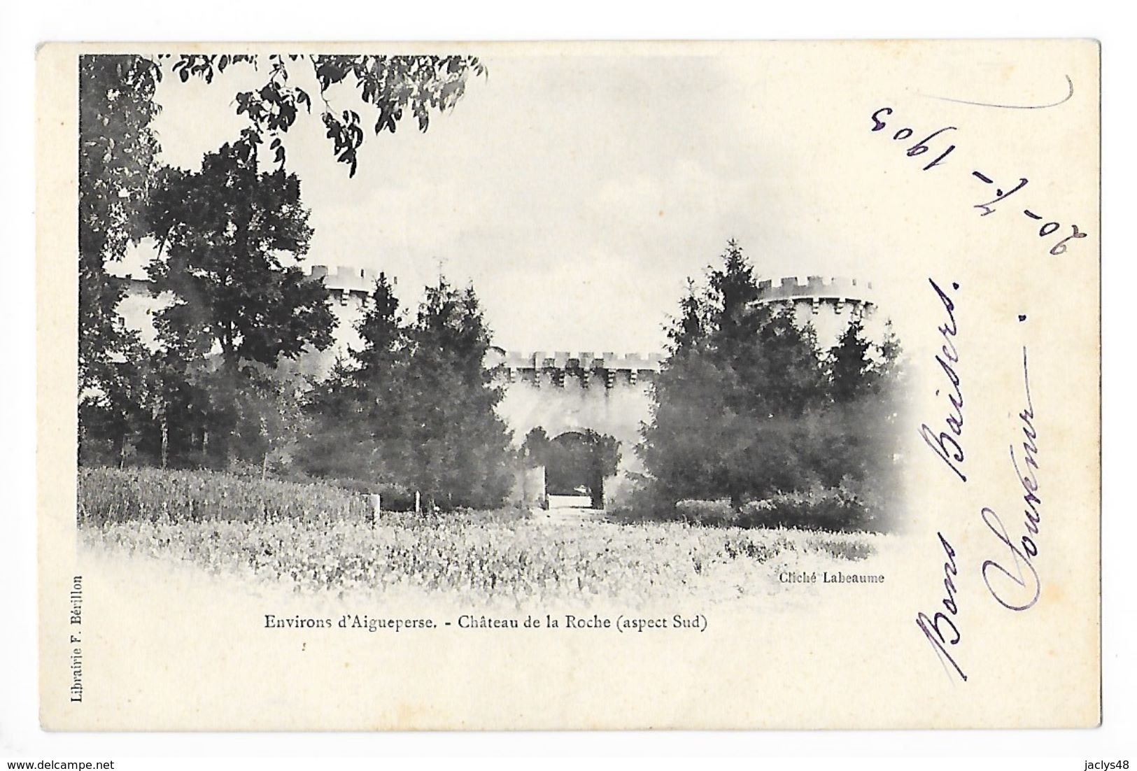 Environs D'AIGUEPERSE  (cpa 63)  Château De La Roche Aspect Sud -    - L 1 - Aigueperse