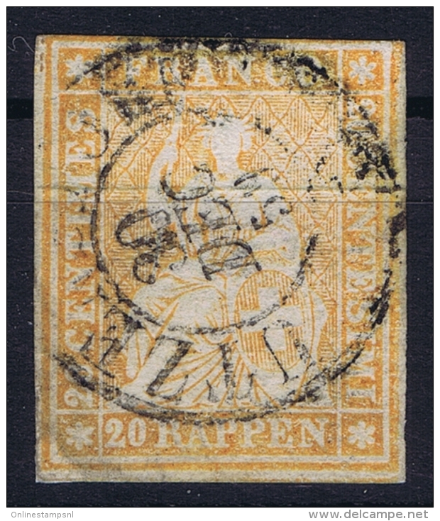 Switserland  : Mi 16 II Obl./Gestempelt/used   1854 - Gebraucht