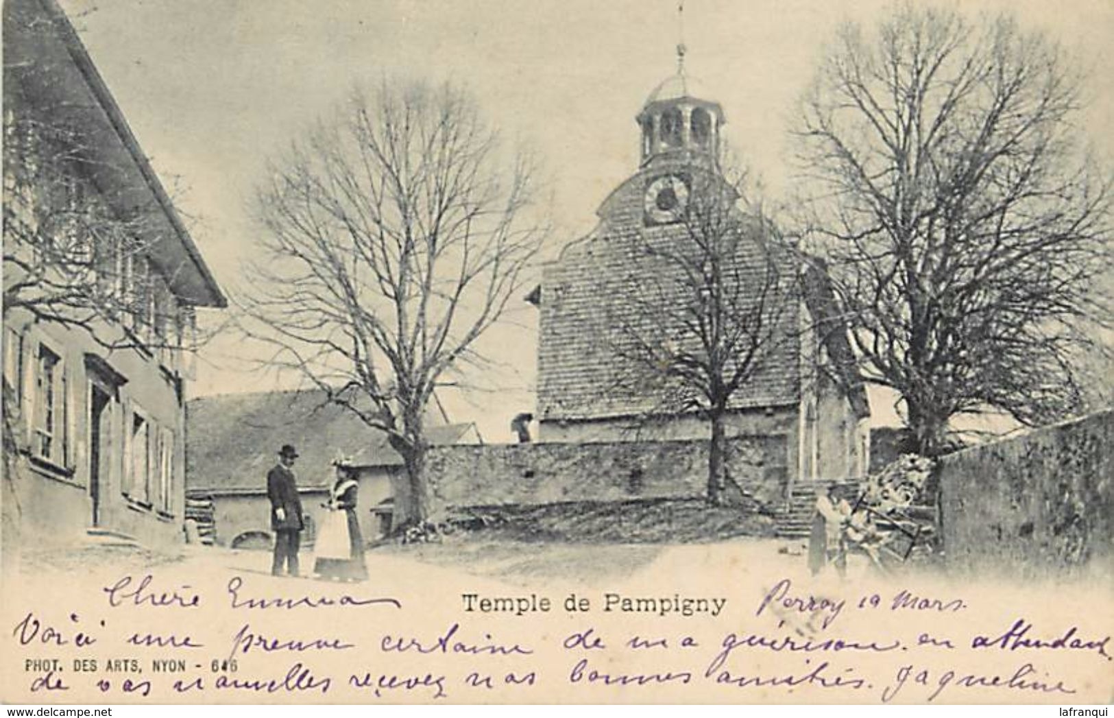 -ref  V832- Suisse - Temple De Pampigny   - Carte Bon Etat   - - Pampigny