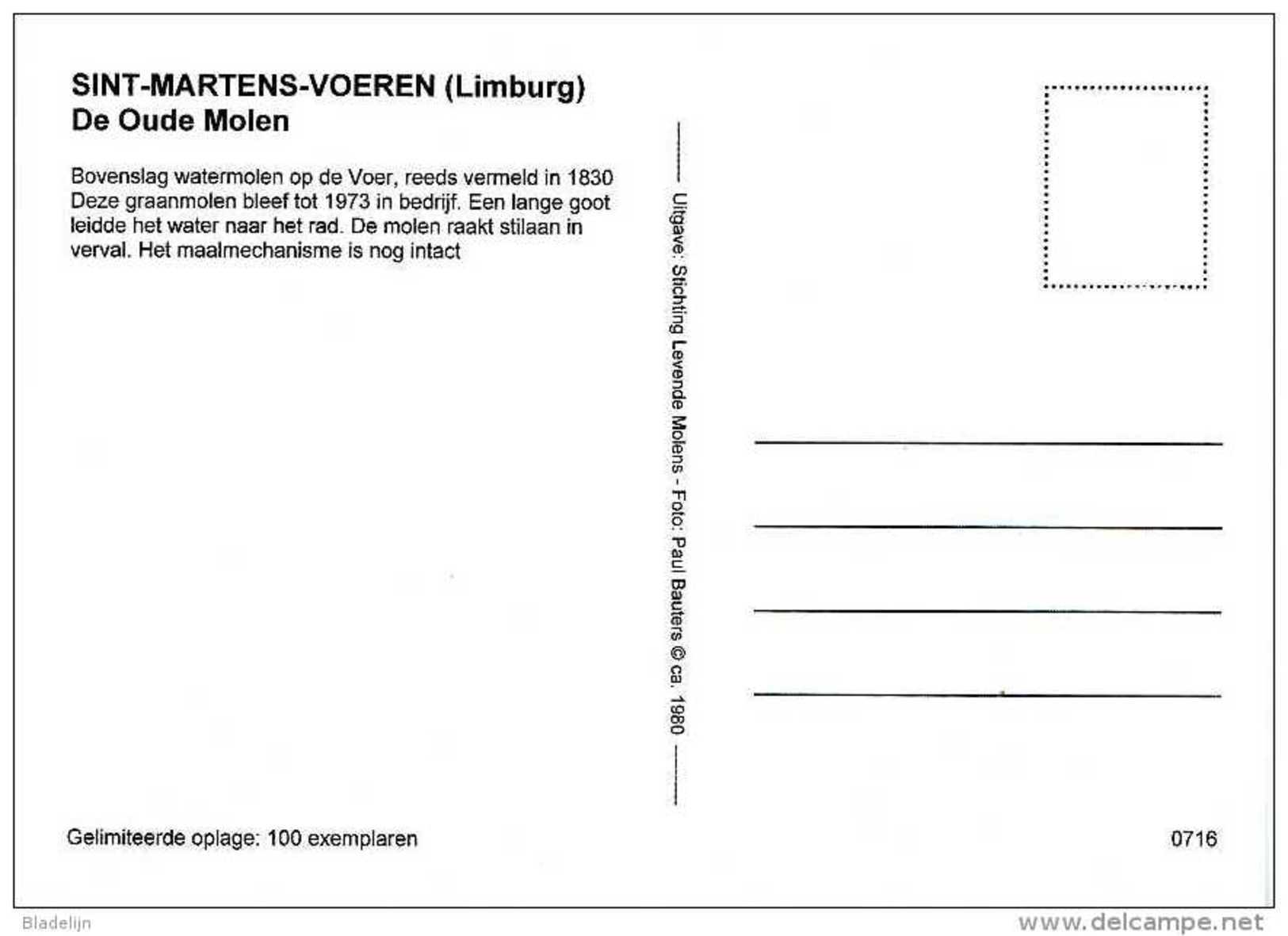 SINT-MARTENS-VOEREN (Limburg) - Molen/moulin - Historische Opname Van De Oude Molen Omstreeks 1980. Zeldzame Opname - Fourons - Vören