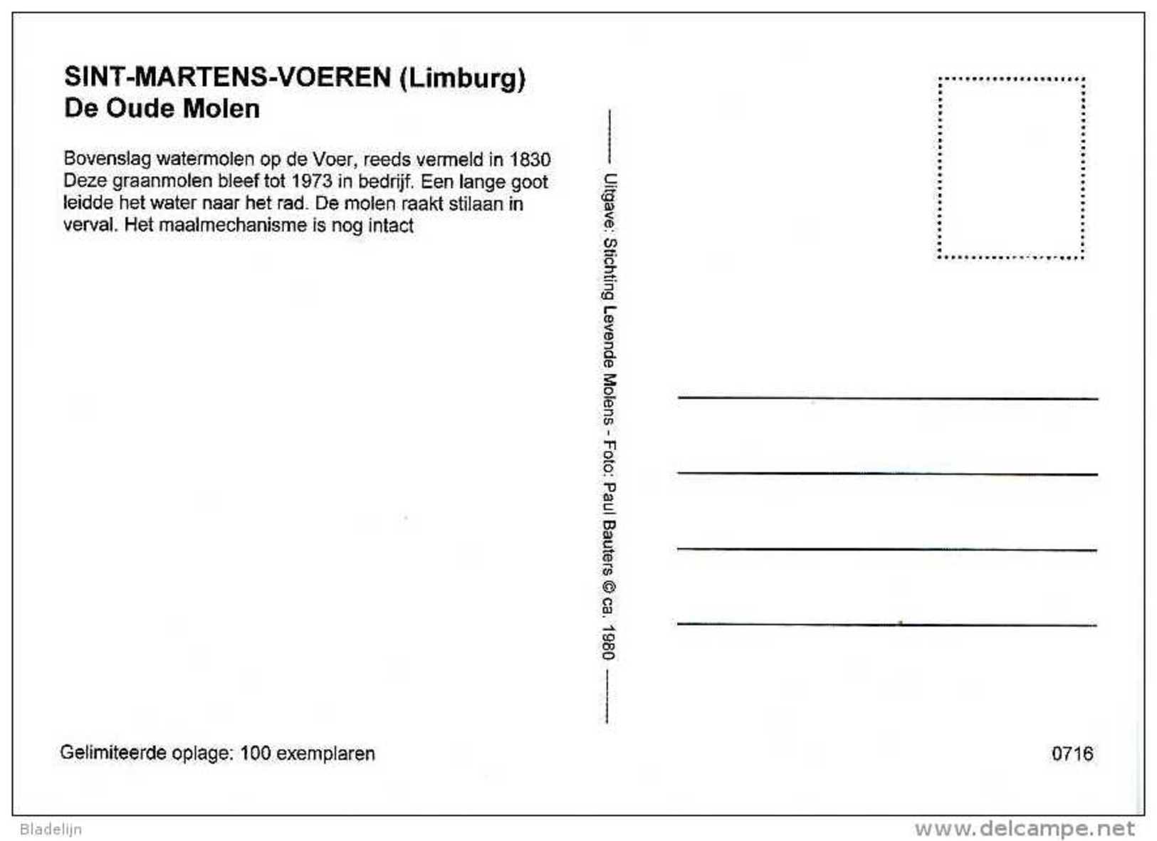 SINT-MARTENS-VOEREN (Limburg) - Molen/moulin - Historische Opname Van De Oude Molen Omstreeks 1980. Zeldzame Opname - Voeren