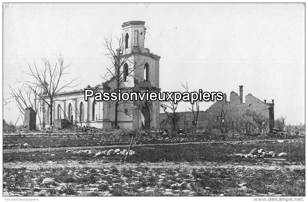 CARTE PHOTO ALLEMANDE     ILUKSTE ILLUXT 1917  EVANGELISCH KIRCHE - Lettonie