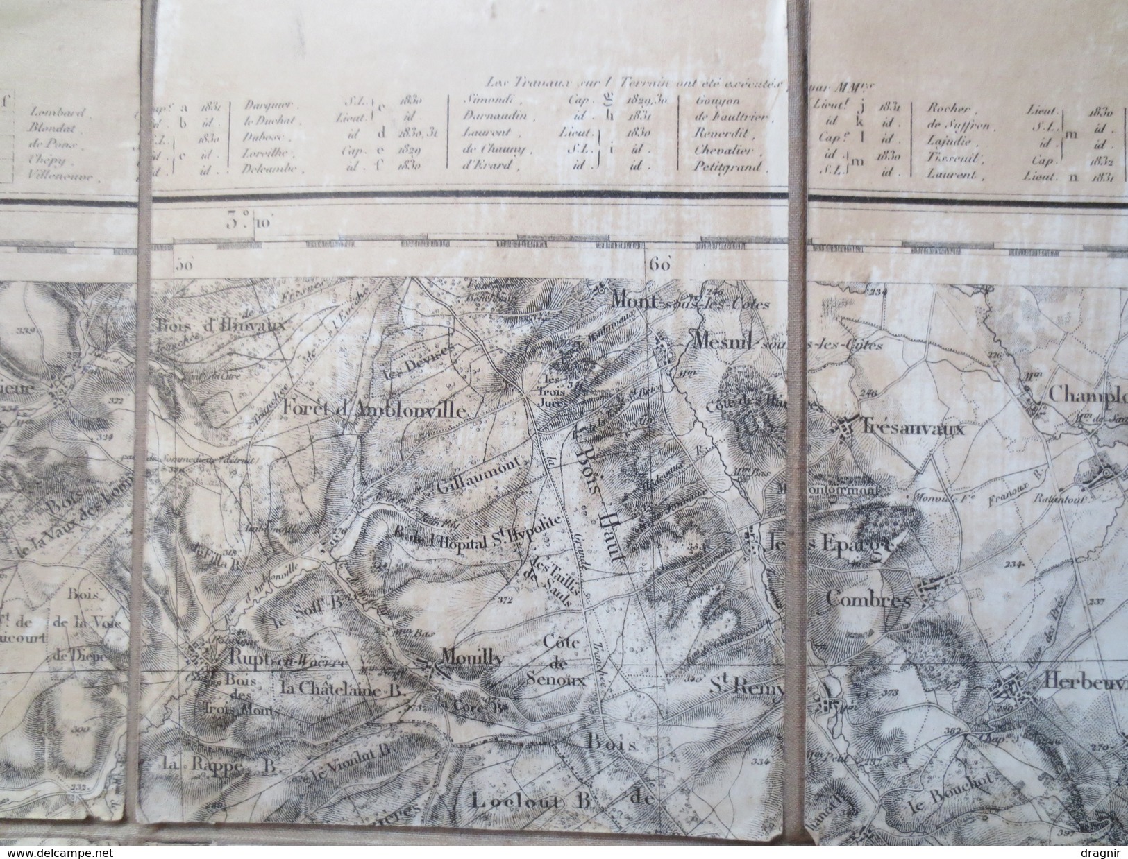 Commercy -  Meuse - Carte D'état - Major Toilée - 1835 - 1884 - TBE - - Cartes Topographiques