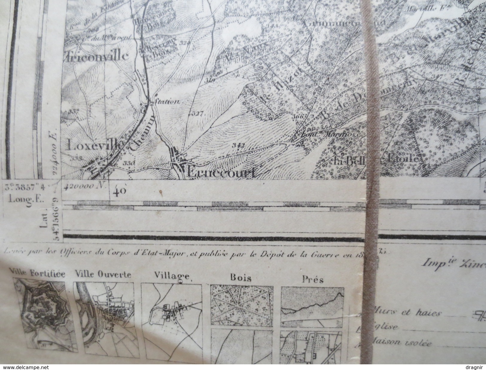 Commercy -  Meuse - Carte D'état - Major Toilée - 1835 - 1884 - TBE - - Cartes Topographiques