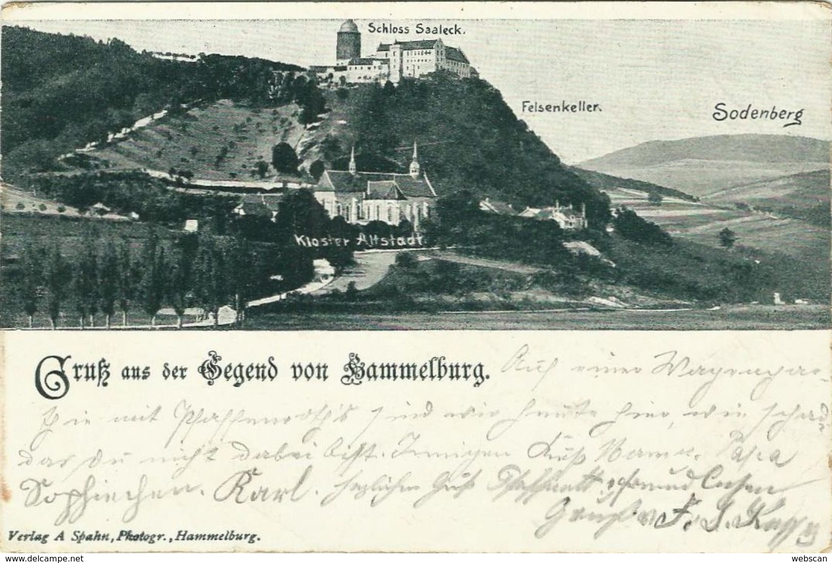 AK Hammelburg Schloss Saaleck Kloster Altstadt 1900 #07 - Hammelburg