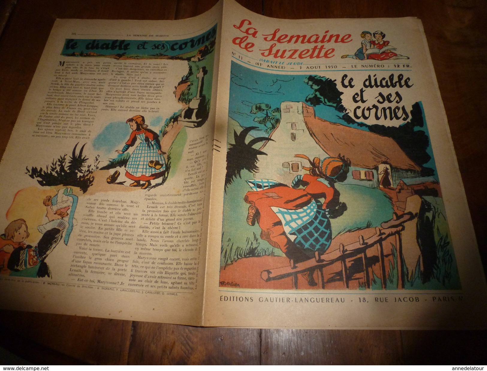 1950  LSDS  Bécassine Au Studio; Le DIABLE Et Ses CORNES; En Passant Par La Lorraine; Etc - La Semaine De Suzette