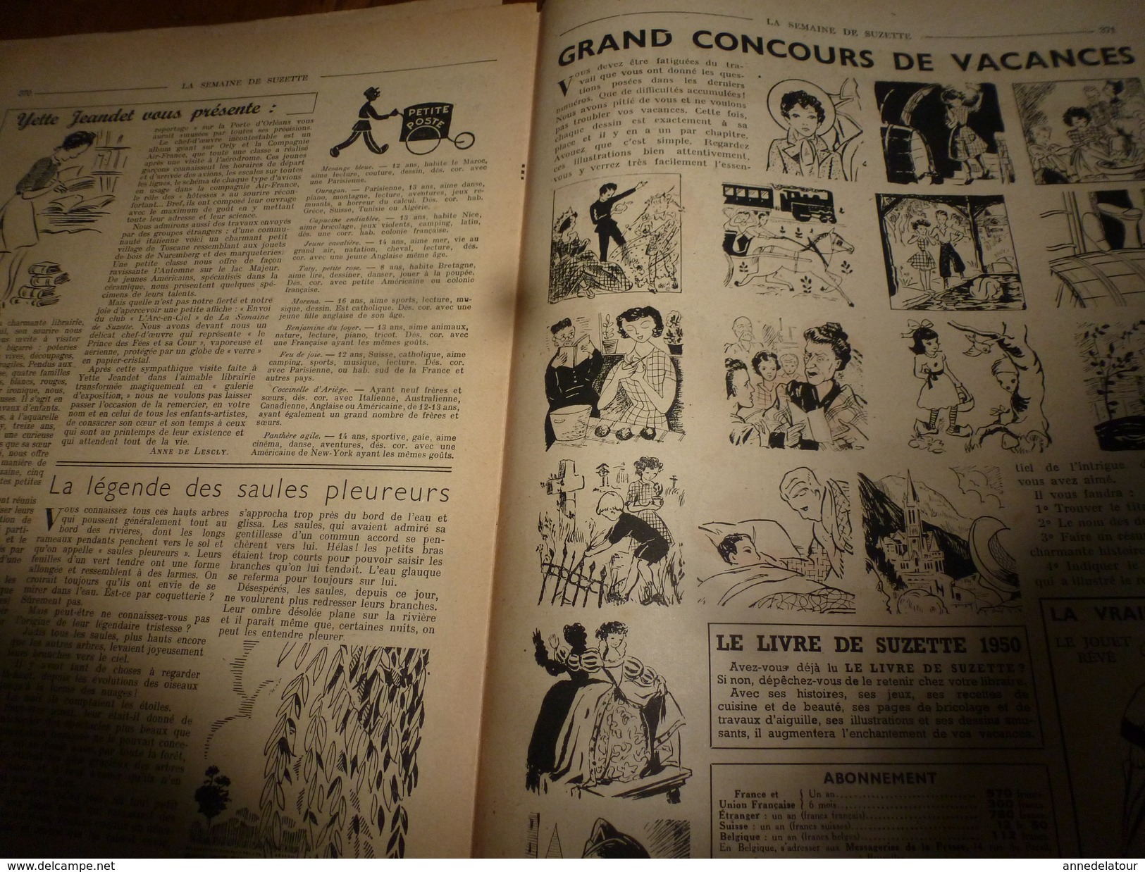 1950  LSDS  Bécassine Au Studio; Le DIABLE Et Ses CORNES; En Passant Par La Lorraine; Etc - La Semaine De Suzette