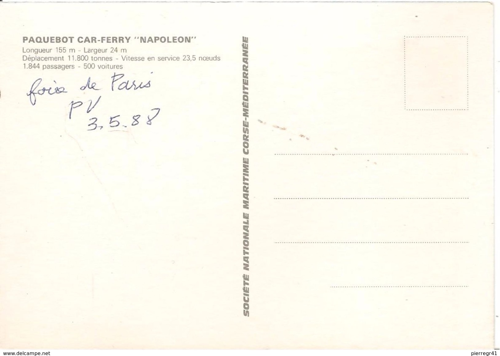 CPA-1980-FERRY-PAQUEBOT -LIAISION - CORSE-Le NAPOLEON-  -TBE - Ferries