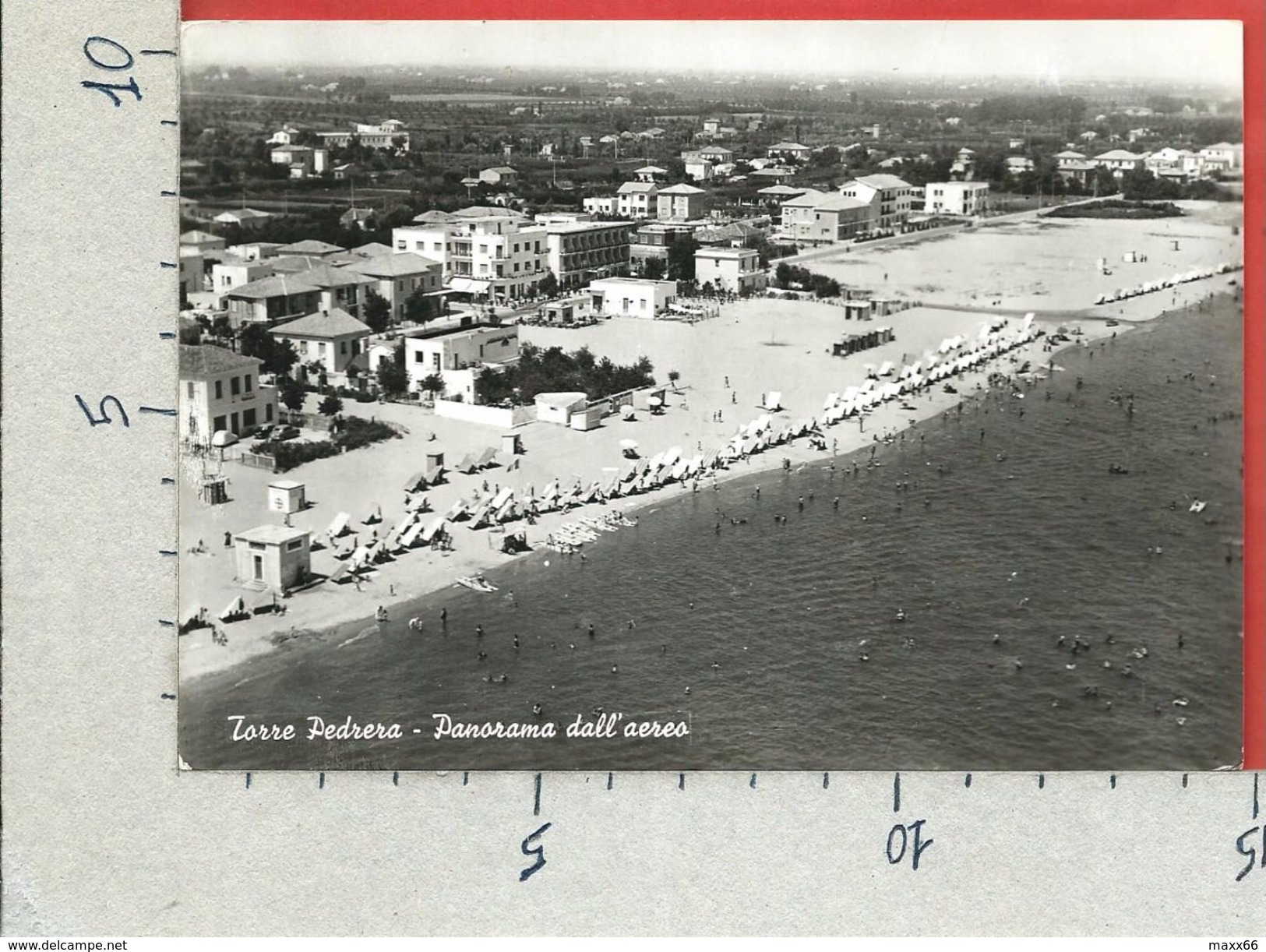 CARTOLINA VG ITALIA - RIMINI - TORRE PEDRERA - Panorama Dall'Aereo - 10 X 15 - ANN. 1958 - Rimini