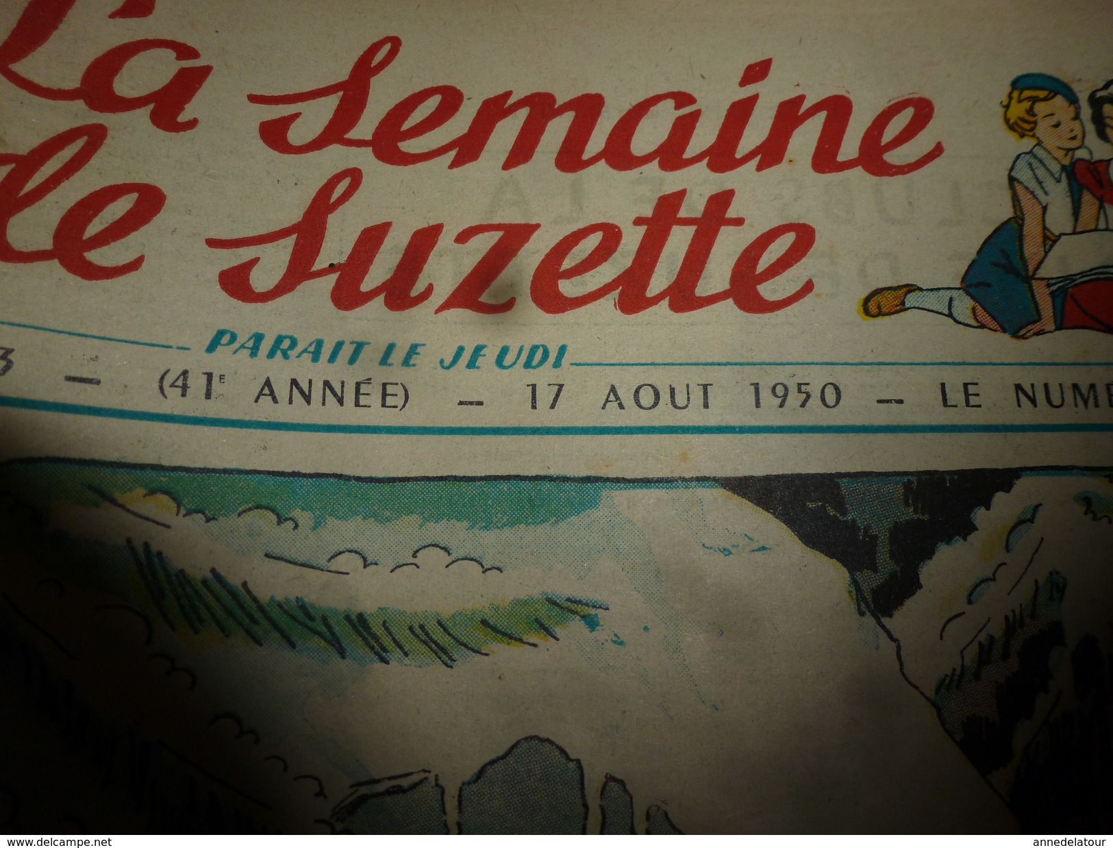 1950  LSDS;Bécassine ;L'histoire De Roberto Luigi,10 Ans,lié à Un Aveugle Qui Joue De L'accordéon Sur La Place Publique - La Semaine De Suzette