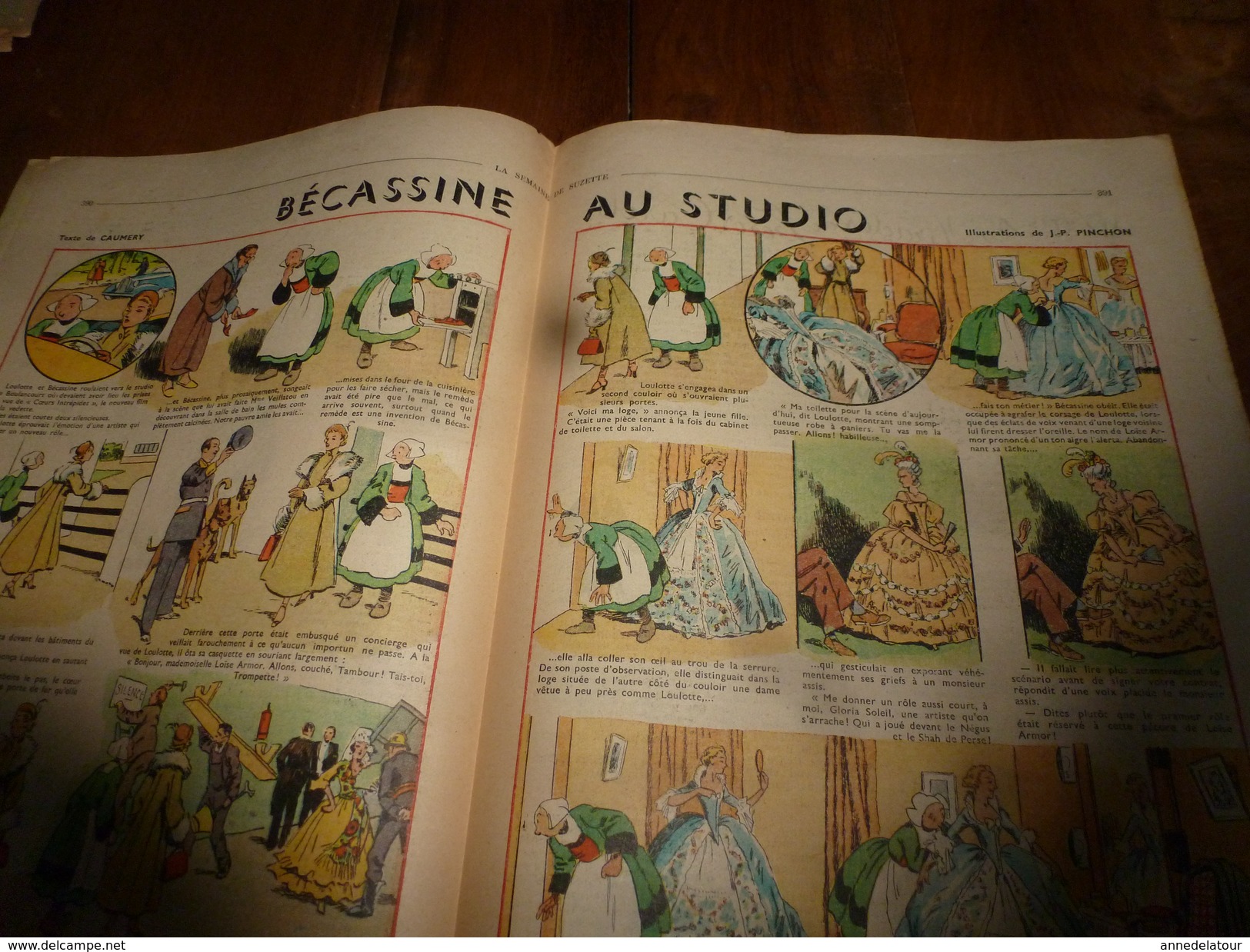 1950  LSDS;Bécassine ;L'histoire De Roberto Luigi,10 Ans,lié à Un Aveugle Qui Joue De L'accordéon Sur La Place Publique - La Semaine De Suzette