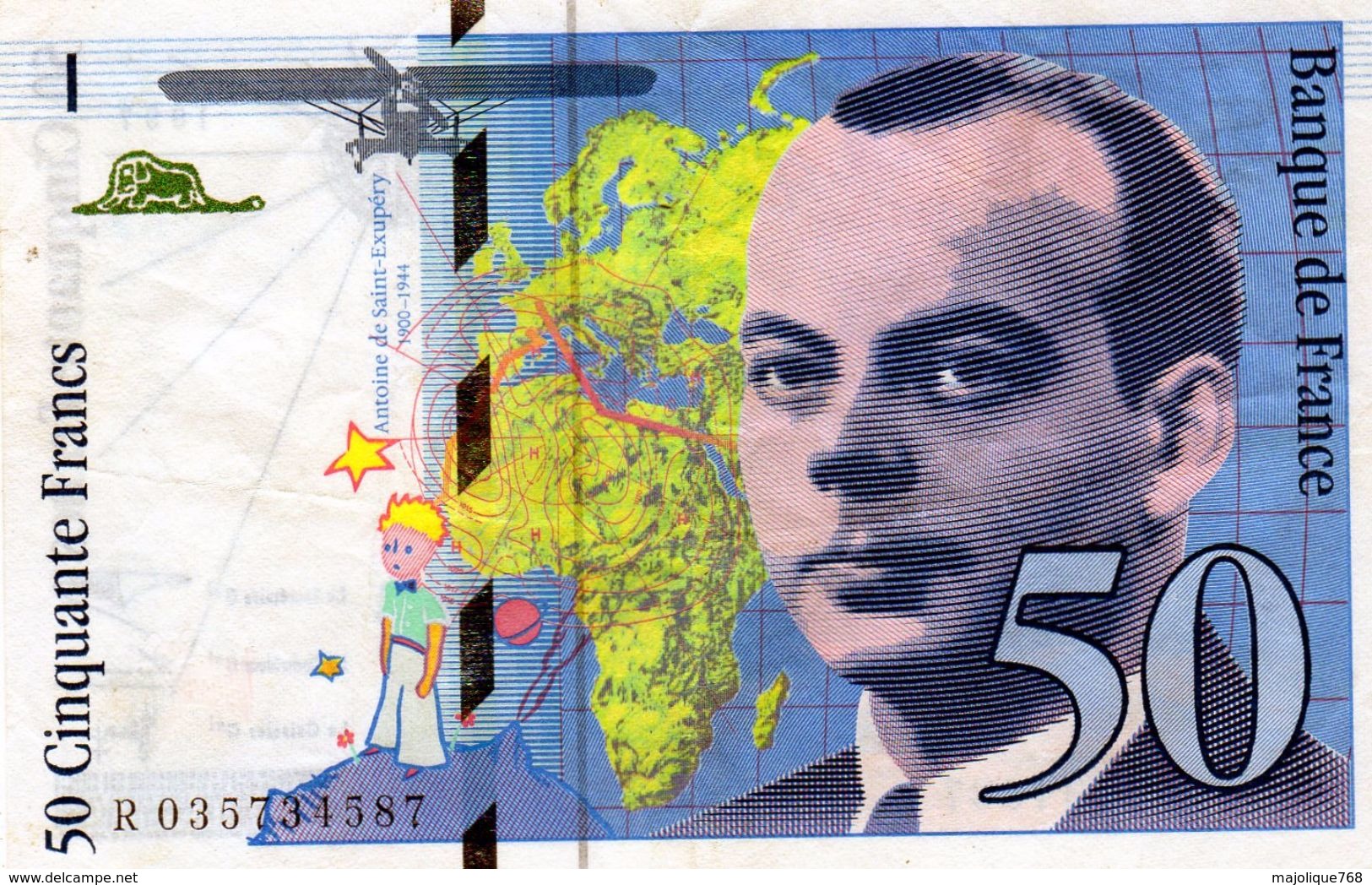 Billets  Français -  50 F 1997 ''St Saint-Exupéry'' - - 50 F 1992-1999 ''St Exupéry''