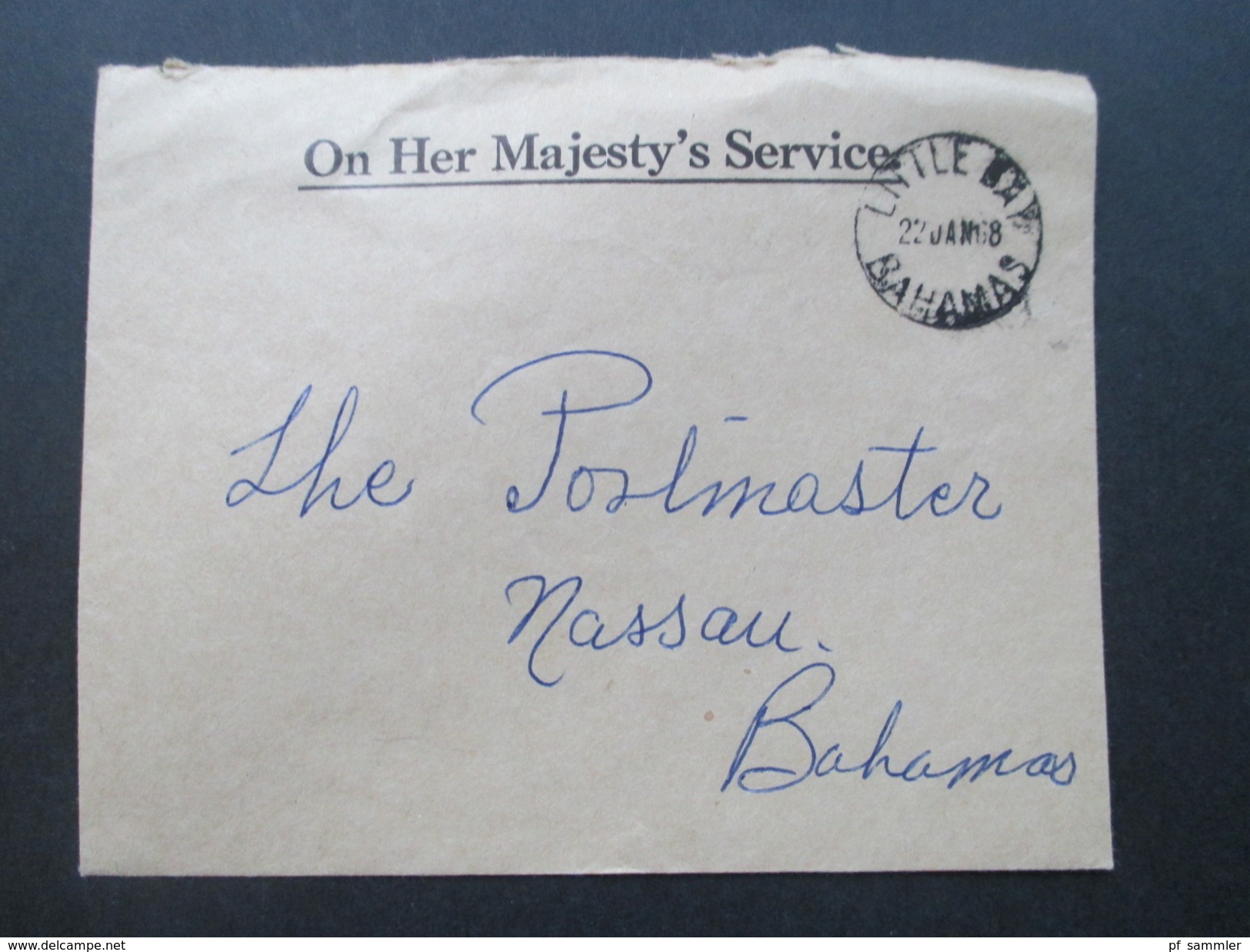 GB Kolonie 1968 On Her Majesty's Service OHMS Little Bay Bahamas - Nassau Bahamas. Dienstpost - 1963-1973 Interne Autonomie