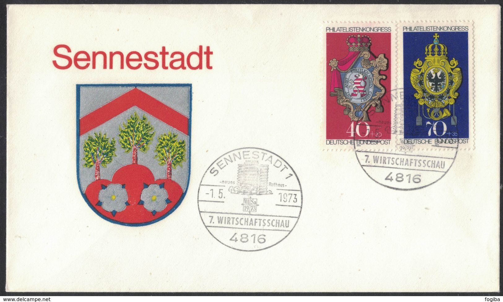 AU54  Germany 1973 Coat Of Arms, Wappen " Sennestadt " - Buste