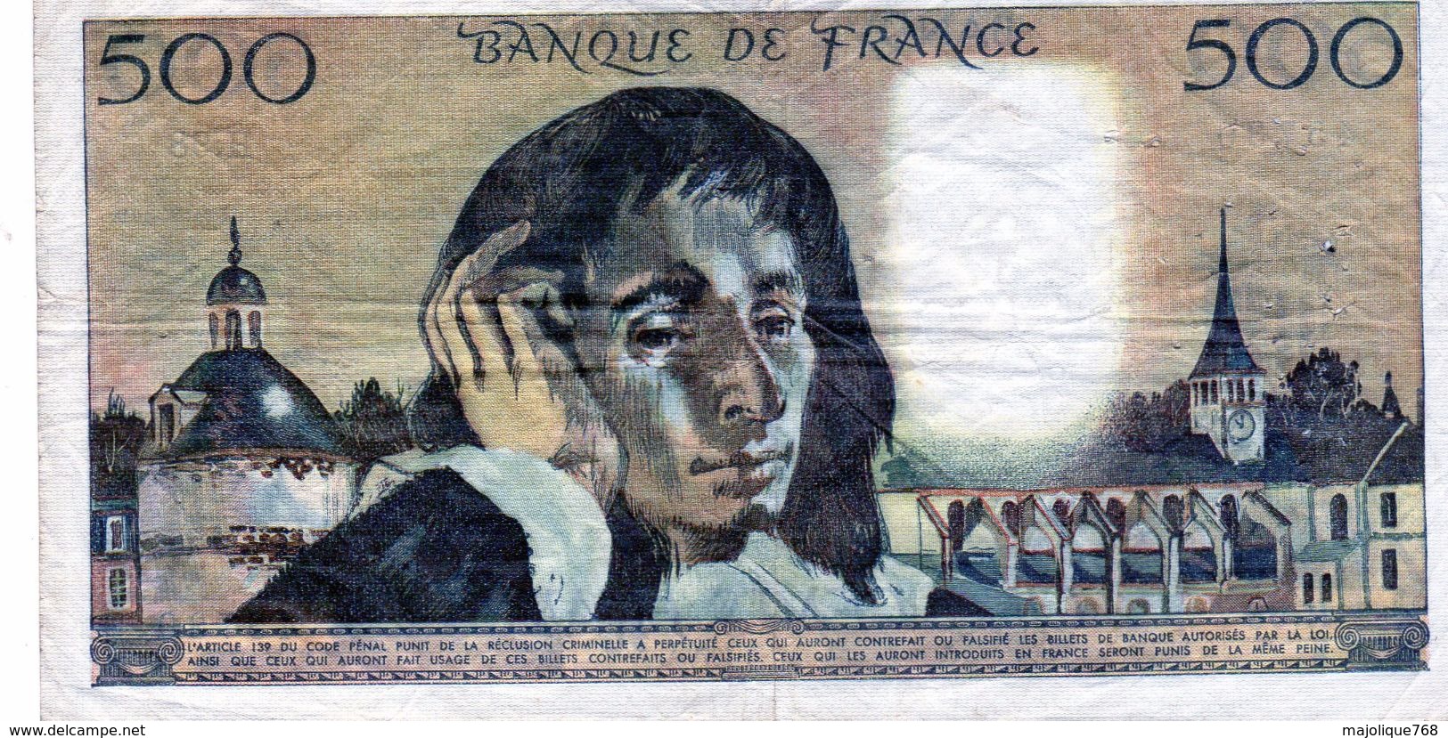 Billets  Français - 500 F Le 7-06-1979 Pascal - - 500 F 1968-1993 ''Pascal''