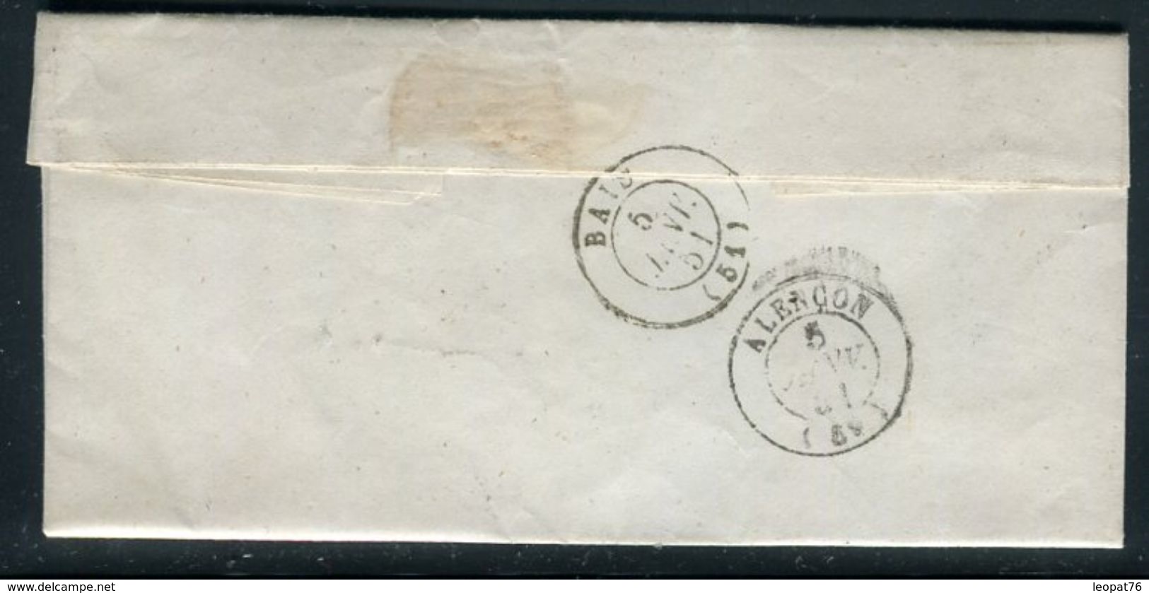 France - Lettre Avec Texte De Argentan En 1851 Pour La Mayenne - Ref N 140 - 1849-1876: Période Classique