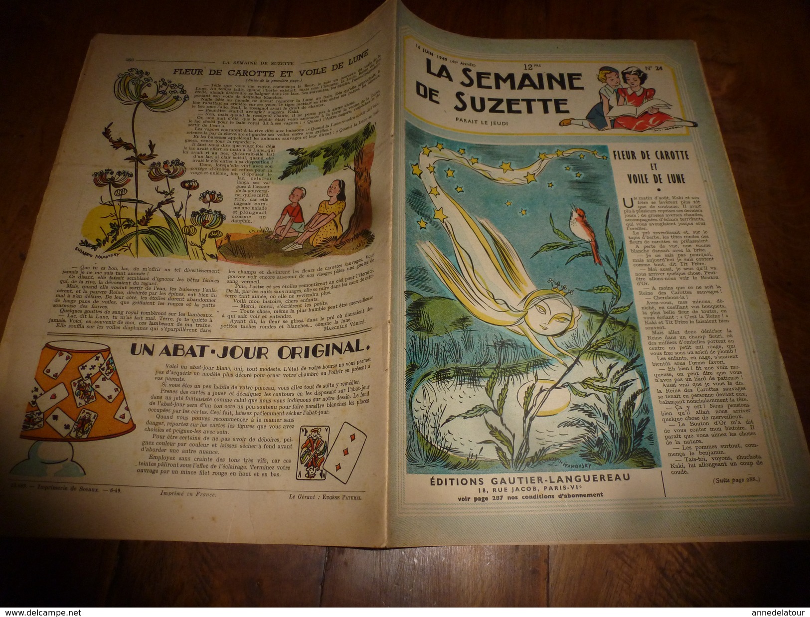 1947  LSDS; La Très Jeune Cavalière Michèle Cancre Raconte Son Histoire; Trois Petites Filles Et Un Revenant; Etc - La Semaine De Suzette