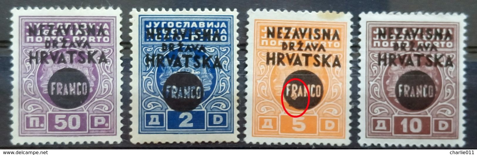 NDH-FRANCO-SET-ERROR B-NDH-CROATIA-1941 - Croatia