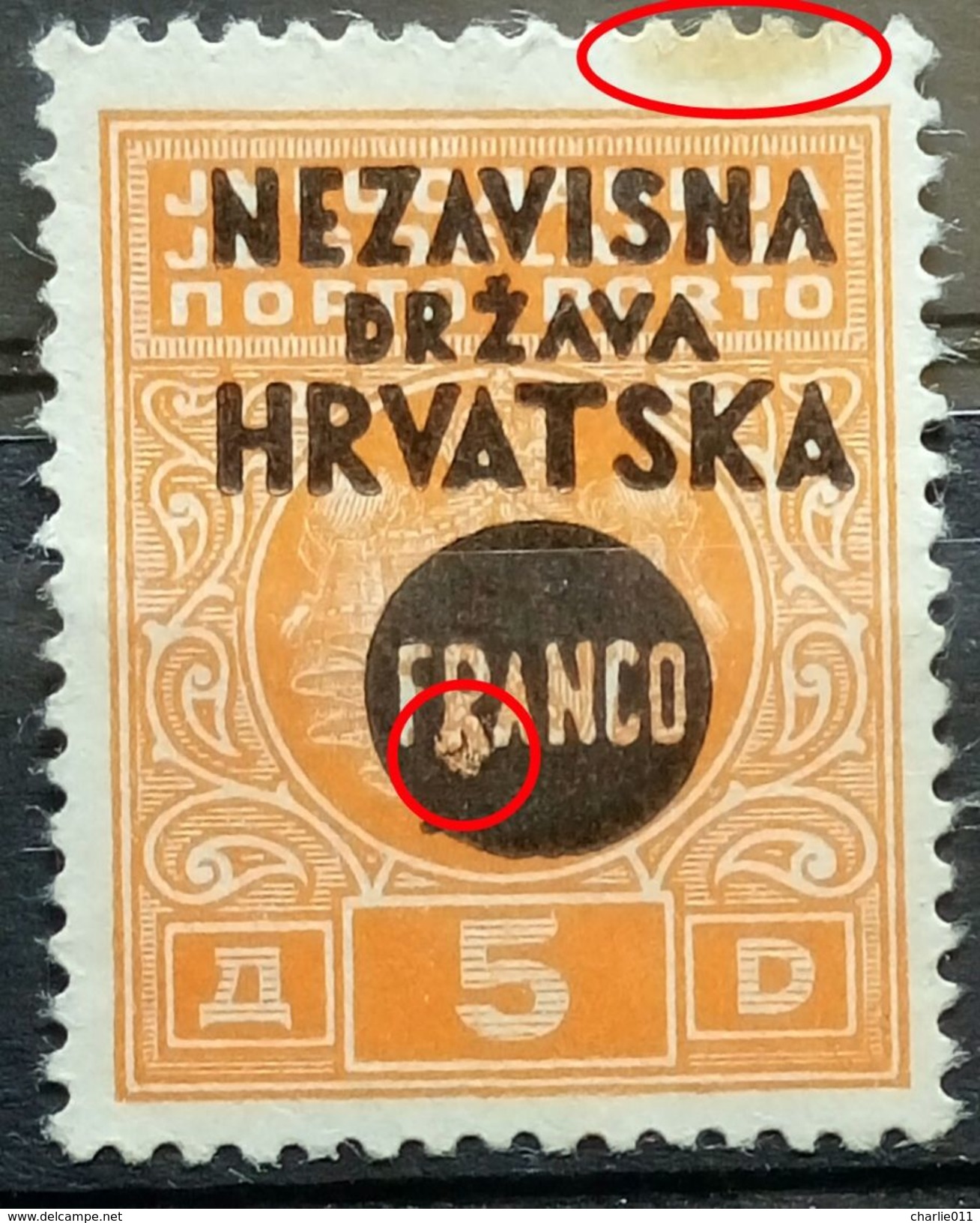 NDH-FRANCO-SET-ERROR B-NDH-CROATIA-1941 - Croatia