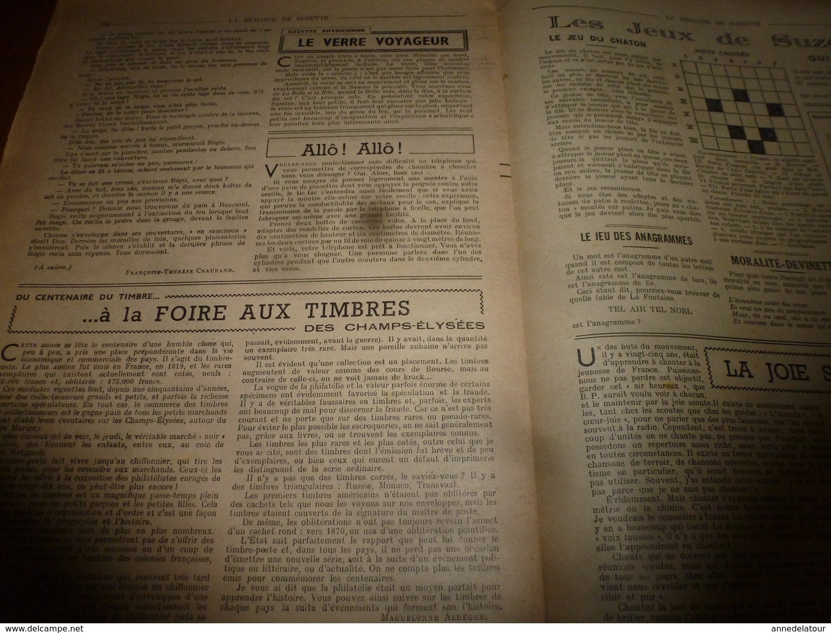 1949  LSDS; Cilette, La Petite Raccommodeuse De Poupées; La Joie SCOUTE  (L'Alauda , A Coeur-Joie ) ; Etc - La Semaine De Suzette