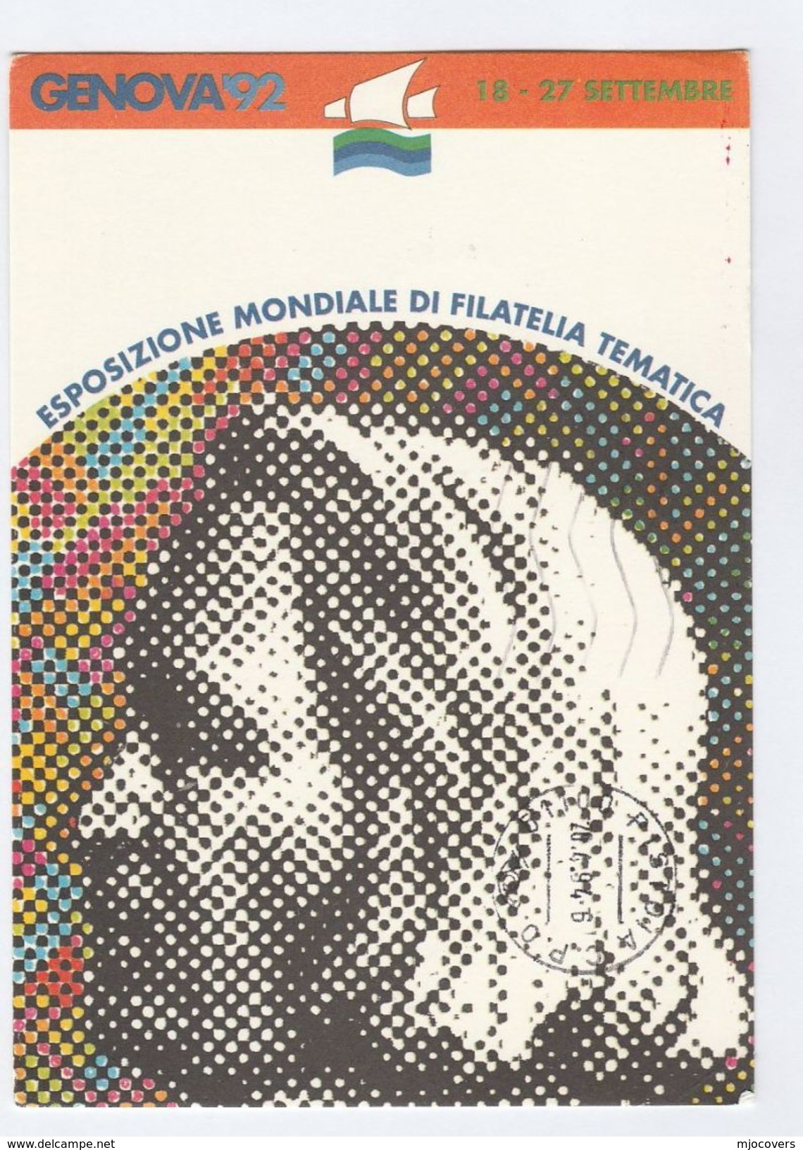 1994 Cover Verona VINTAGE WINE EXHIBITION  Event Alcohol Drink (postcard Christopher Colombus Exhibition) Italy Stamps - 1991-00: Marcophilia