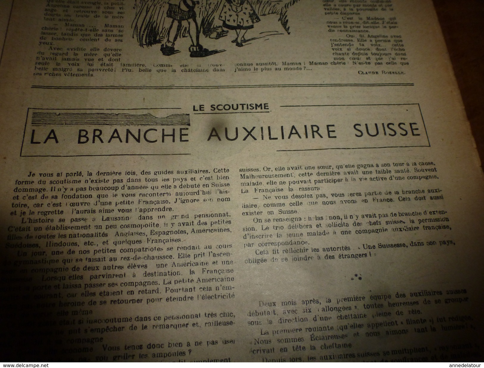 1947  LSDS; La Voix Merveilleuse De La Petite Aveugle Angeline;SCOUTISME Branche Suisse;Plumes D'Autruche Et PANAMA;etc - La Semaine De Suzette