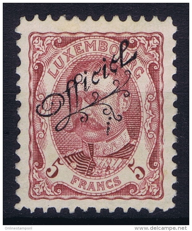 Luxembourg : Service Mi Nr 92 MH/* Flz/ Charniere   1908 - Dienstmarken