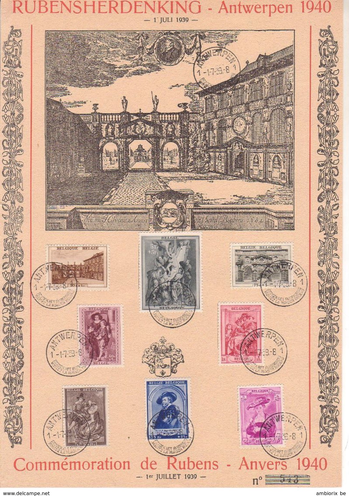 Carte Souvenir 504-11 - Présentation Plantinienne  - Dimensions Réduites - 1934-1951