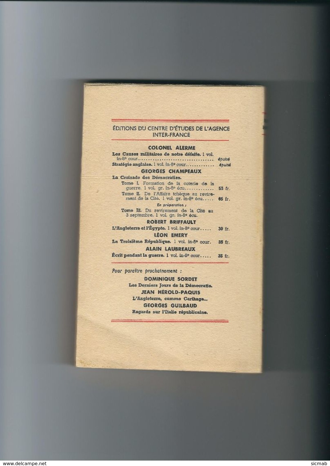 Philippe HENRIOT  ," ET S'ILS DEBARQUAIENT ?"   Editions Du Centre D'Etudes De L'agence Inter-France,, Paris 1944 - Guerre 1939-45