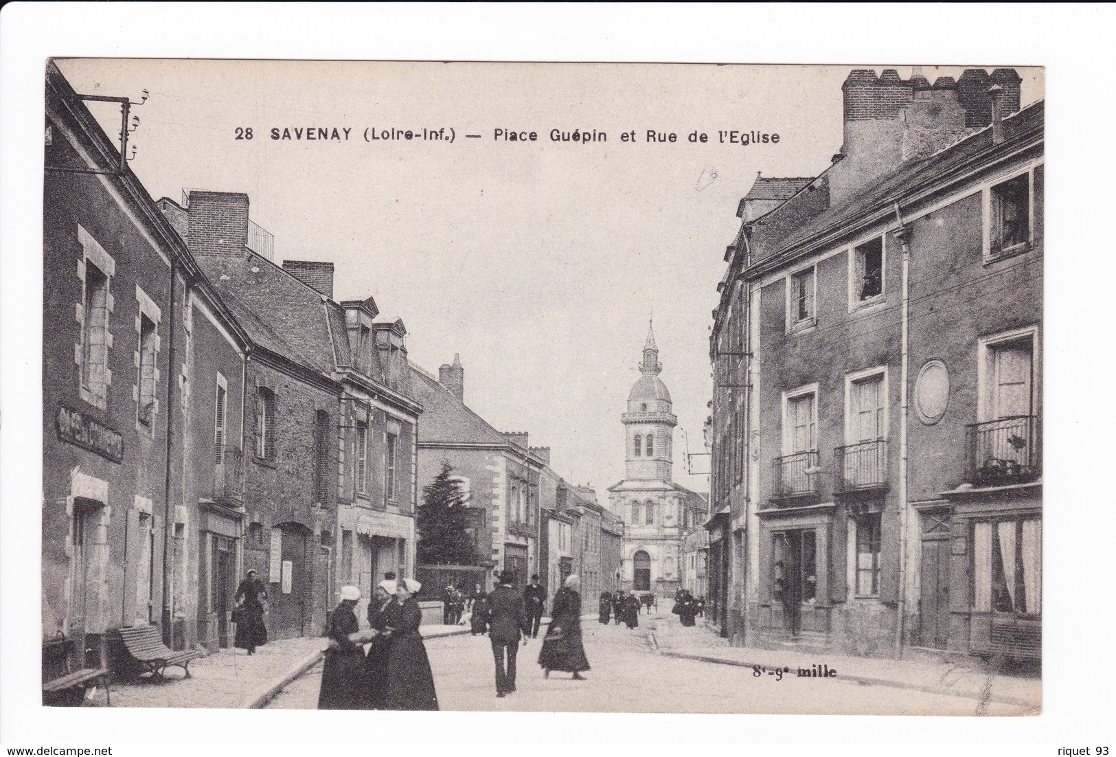 28 SAVENAY - Place Guépin Et Rue De L'Eglise - Savenay