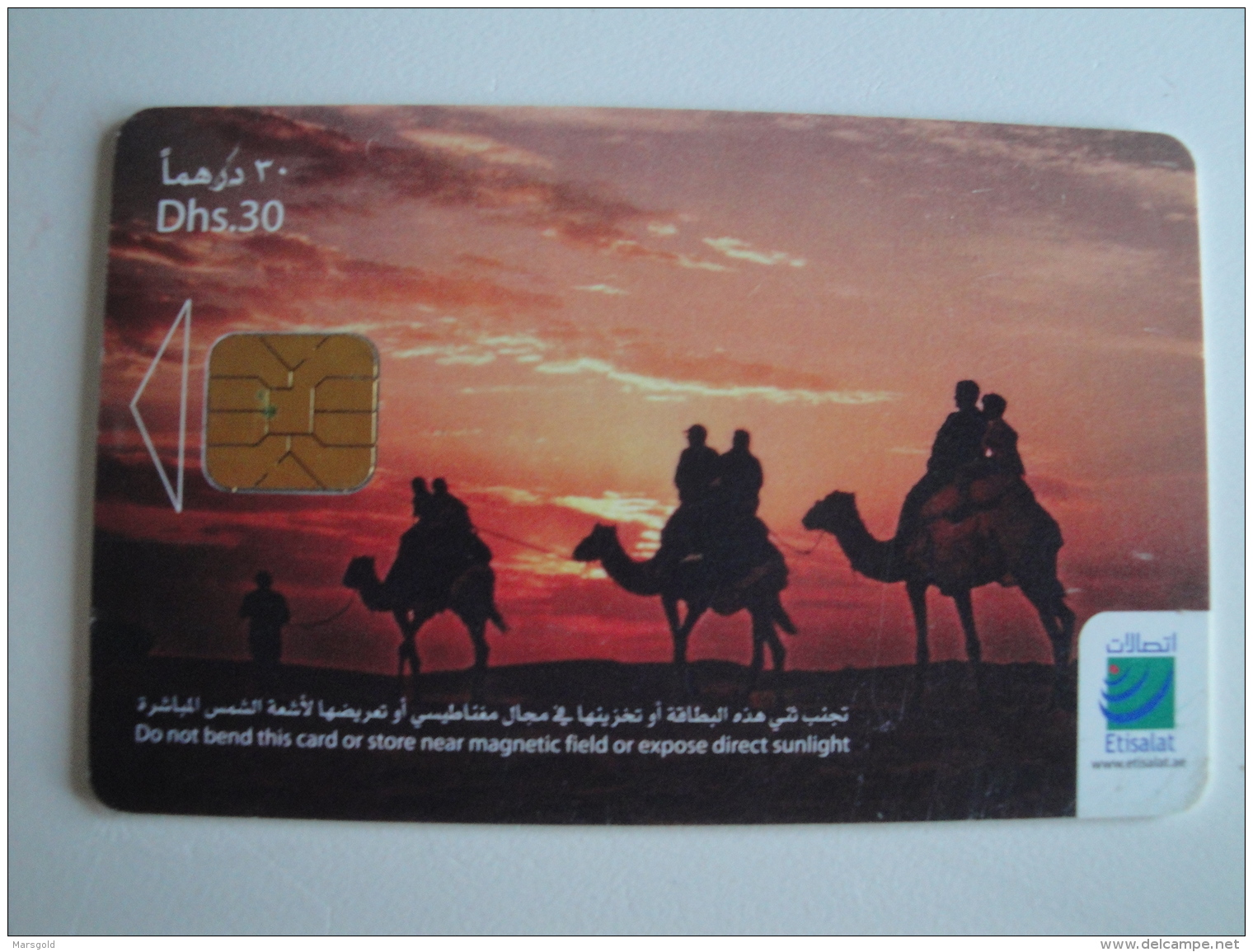 1 Chip Phonecard From UAE - Camels - Ver. Arab. Emirate