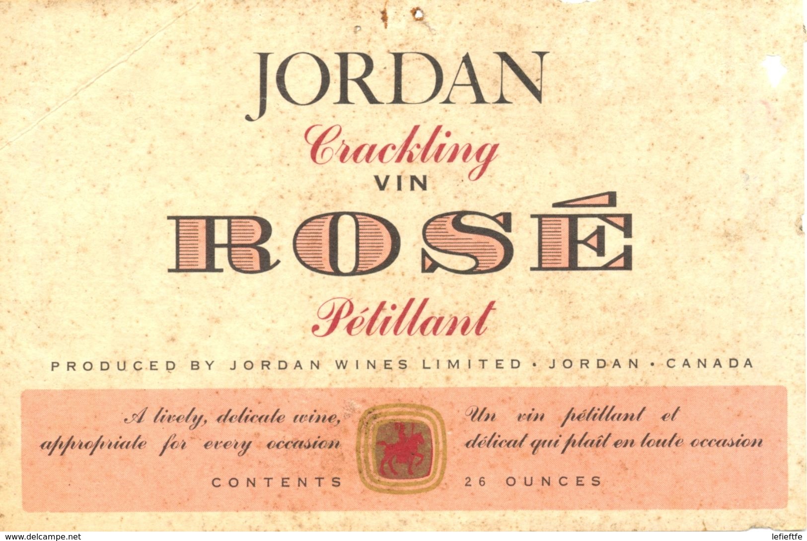 1493 - Canada - Jordan Crackling Vin Rosé Pétillant - Jordan Wines Limited - Jordan - Rosés