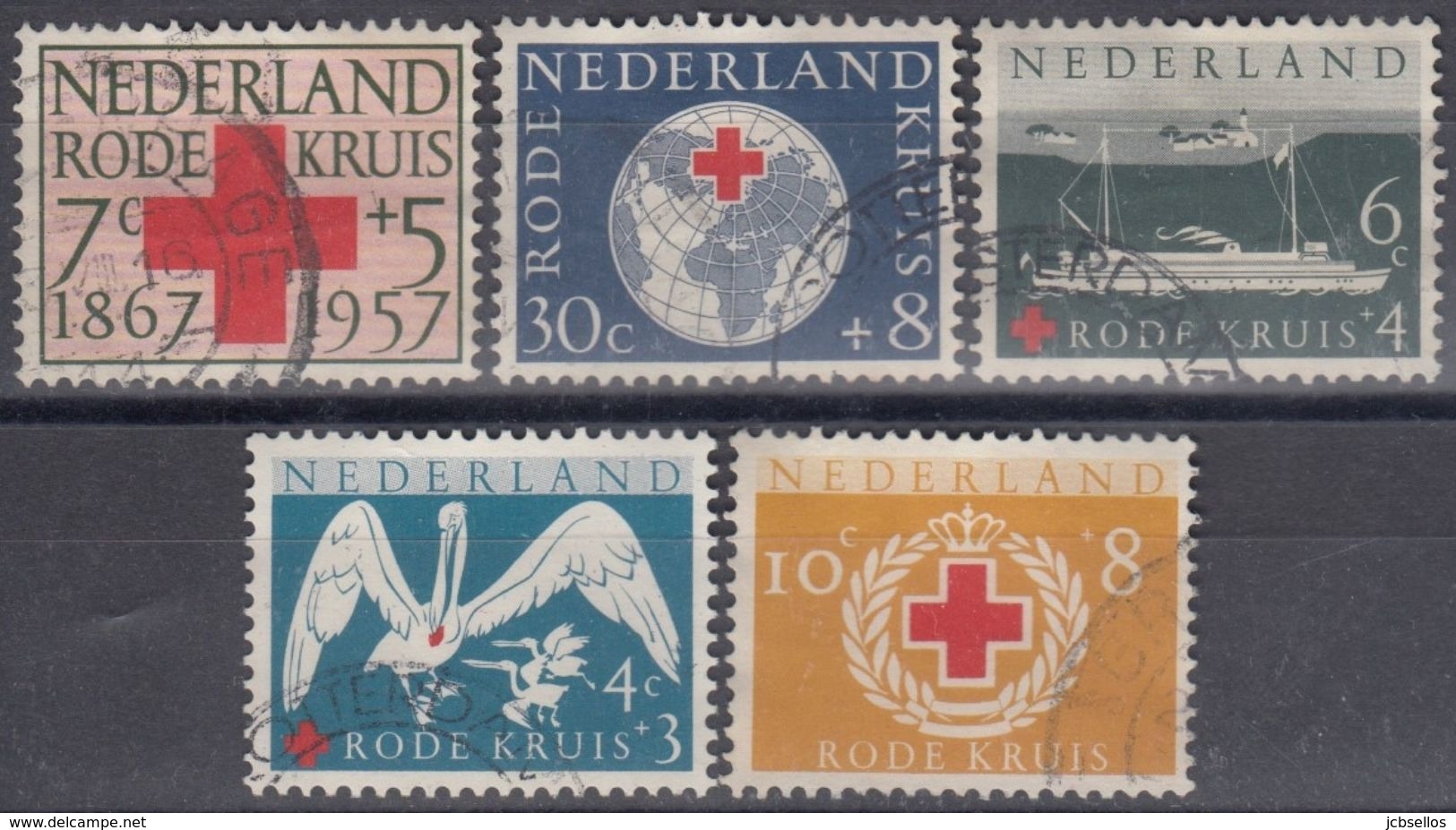 HOLANDA 1957 Nº 673/77 USADO - Usados