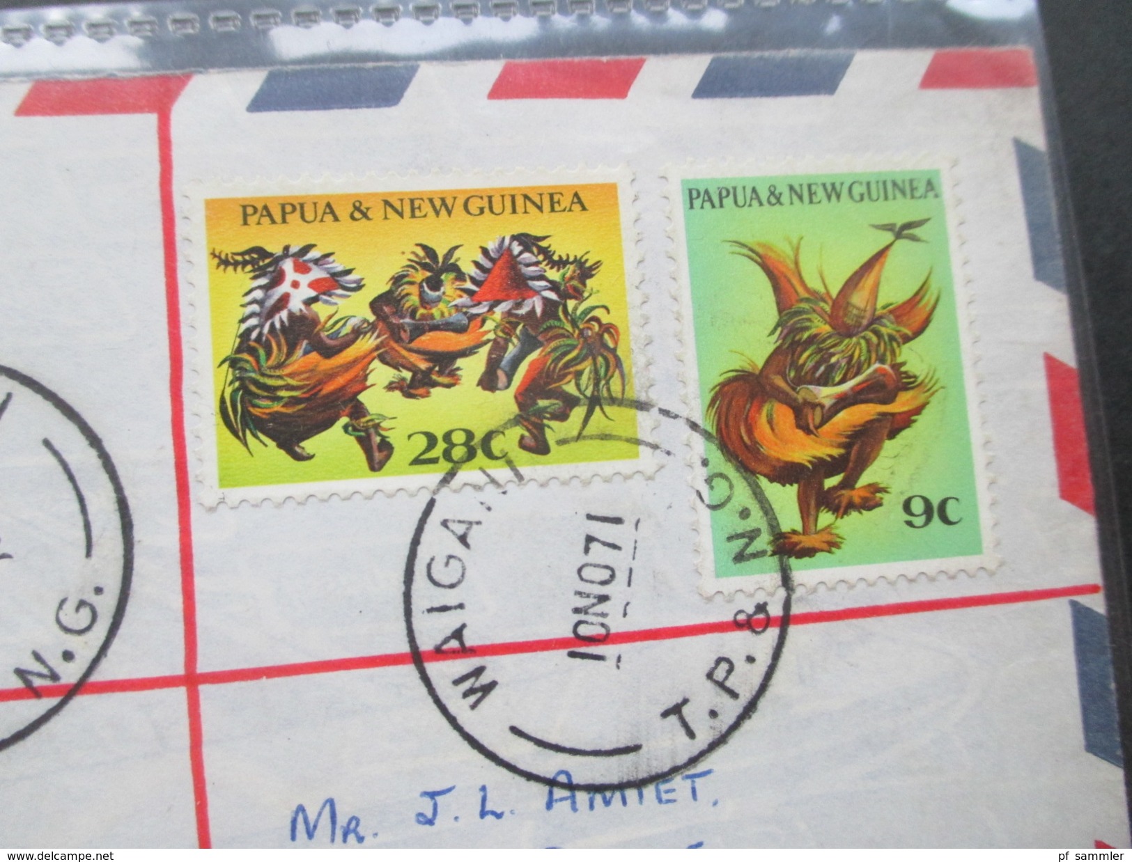 Registered Letter 1971 Waigani No 5504 Papua Newguinea. Nach Queensland.6 Stempel / Six Cancels - Papua-Neuguinea