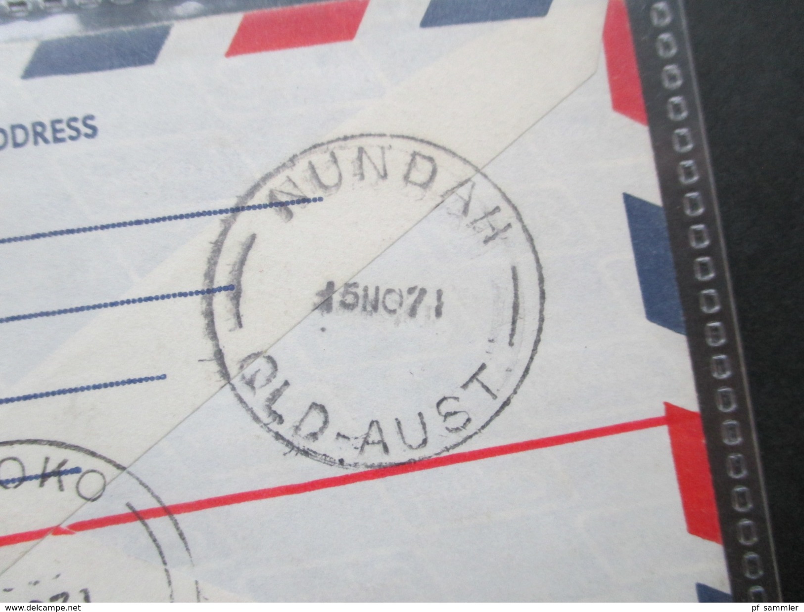 Registered Letter 1971 Waigani No 5504 Papua Newguinea. Nach Queensland.6 Stempel / Six Cancels - Papua-Neuguinea