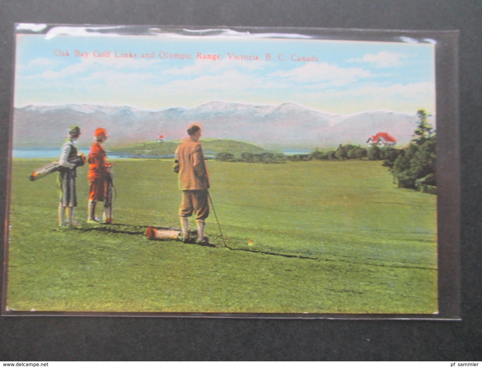 AK Ca. 1910er Jahre Oak Bay Golf Links And Olympic Rnge Victoria B.C. Canada. Golfspieler / Golfplatz - Golf