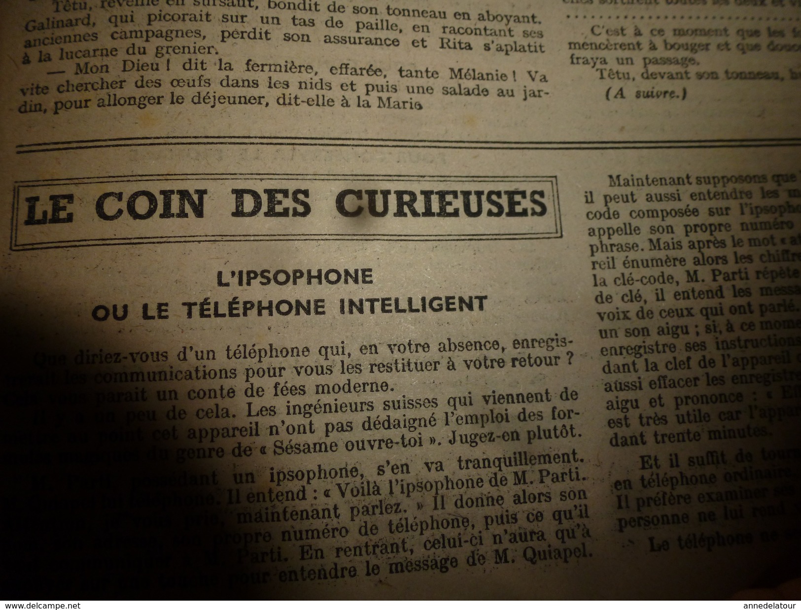 1947  LSDS; Le SCOUTISME Et La St-Georges; Lady Baden-Powel; L'ipsophone Ou Le Téléphone Intelligent; Etc - La Semaine De Suzette