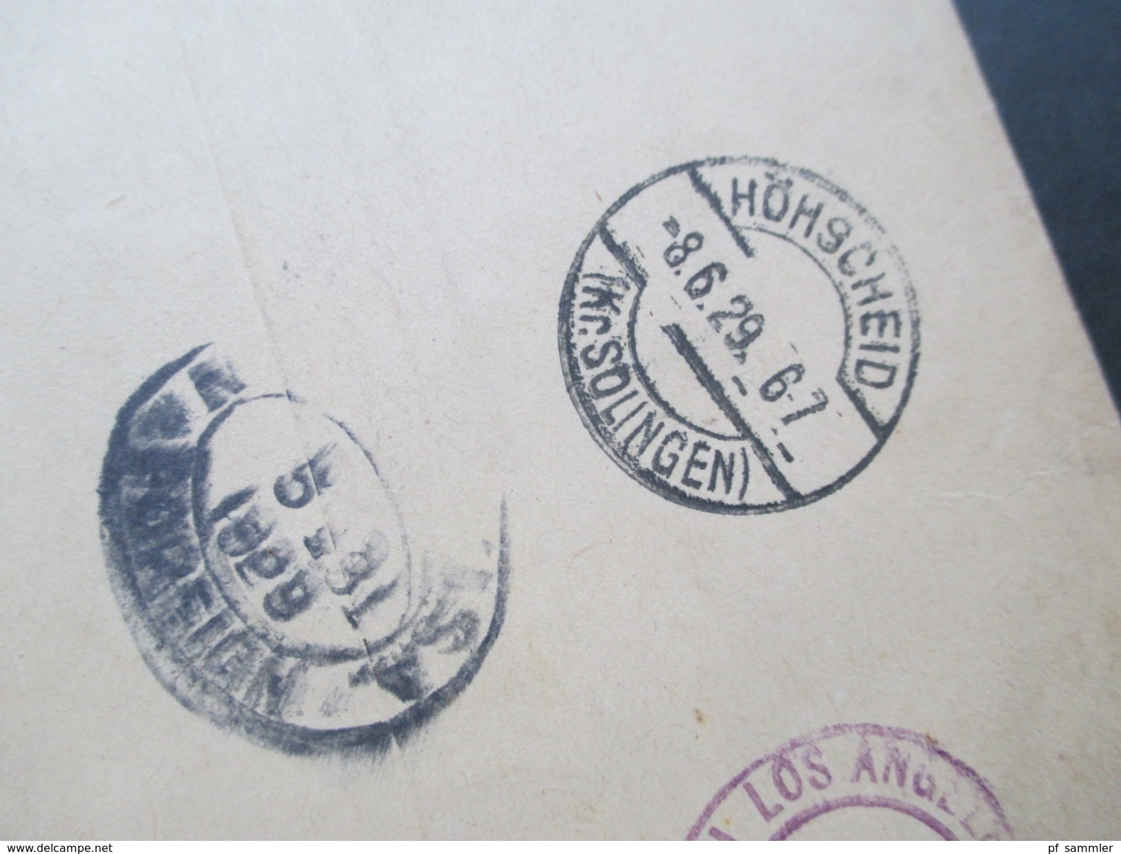 USA 1929 Ausgabe 1922 R-Brief Nr. 275 mit Plattennummer!! MiF 8 Stempel / eight cancels!! Mit Siegel